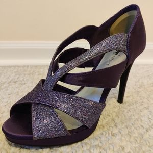Fioni Night Purple Sparkly Heels